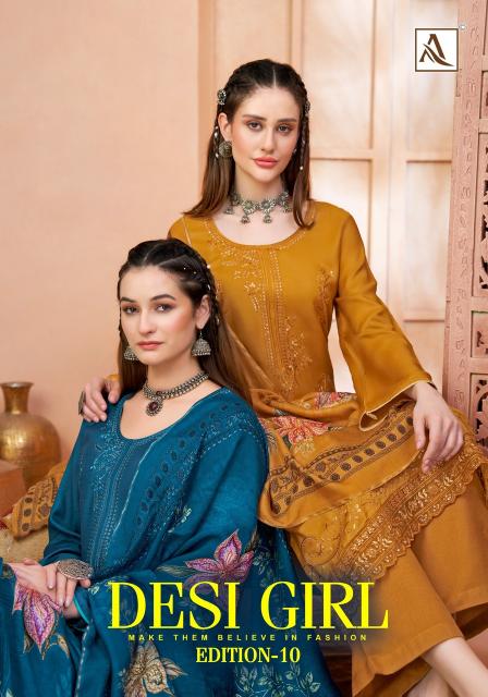 Alok suit desi girl 10 wholesale pure cotton dress materials